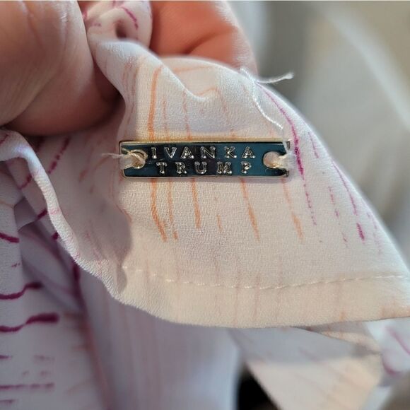 PETITE Ivanka Trump Cold Shoulder Blouse - Picture 6 of 7